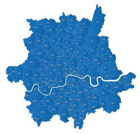 E London Postcode Map Map Of Counties Around London