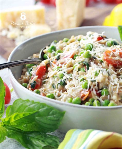 Creamy Orzo With Garlic Roasted Tomatoes Peanut Butter And Fitness