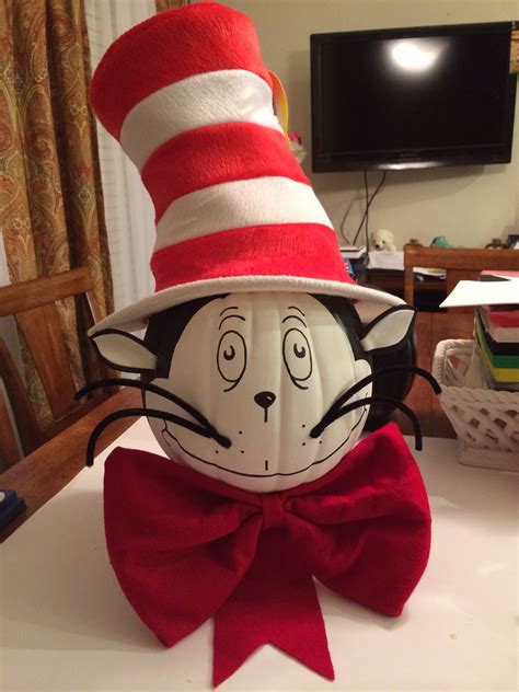 The Cat In The Hat Pumpkin Decoration By Me Creative Pumpkin