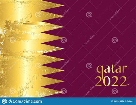 Flag Of Qatar Abstract Banner For Qatar 2022 World Cup Template