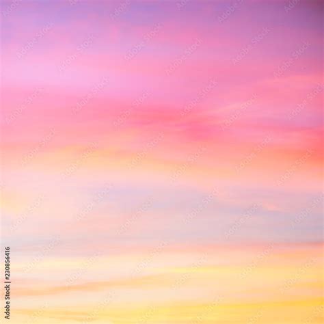 Sky In The Pink And Blue Colors Effect Of Light Pastel Colored Of