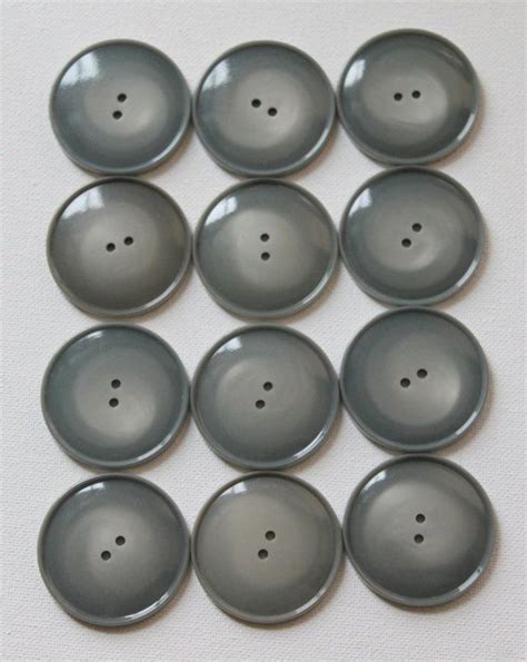 12 Gray Buttons 1 12 Inch Etsy Recycled Jewelry Buttons Jewelry