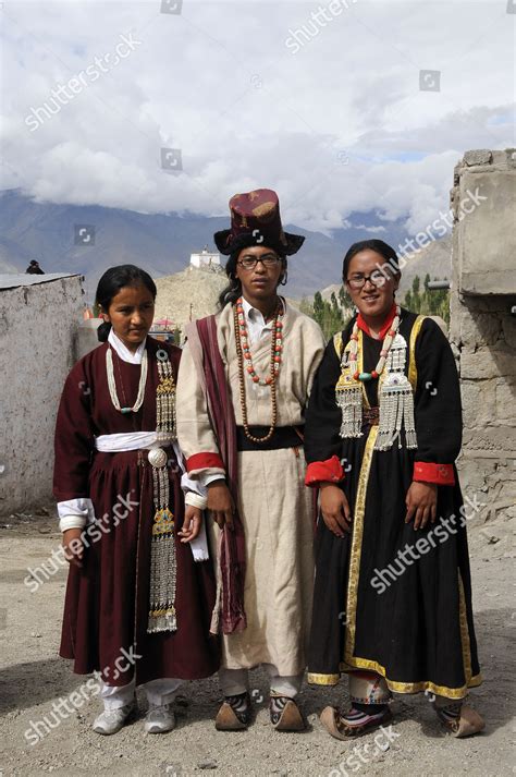 Ladakhi People Traditional Costume Leh Ladakh Editorial Stock Photo