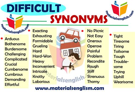 Other Ways To Say Difficult In English Other Ways To Say Good