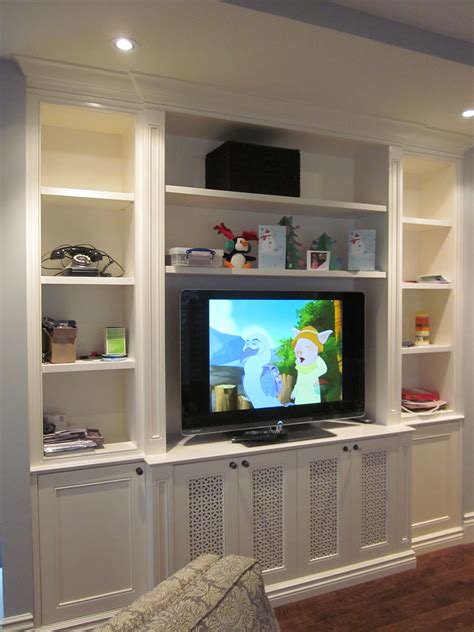 Decorations White Veneered Plywood Wall Mounted Tv Stand Over Dining