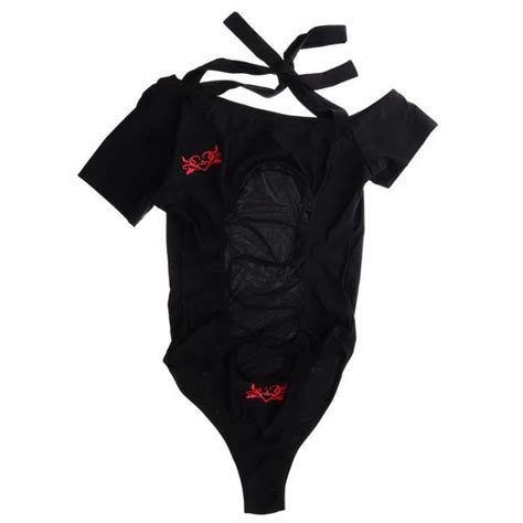 Sex One Piece Erotic Underwear Dress Sexy Sleepwear Survetement Jogging De Sport Black