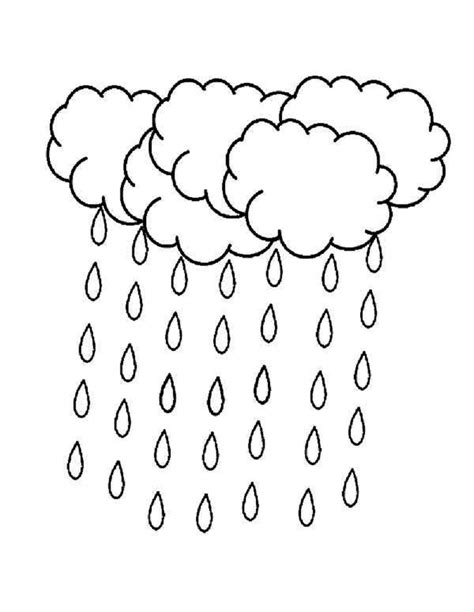 Kindergarten Raindrop Coloring Page Educative Printable Coloring