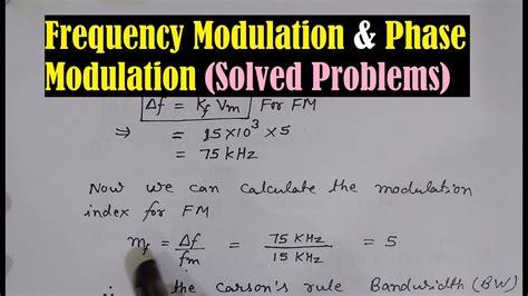 Frequency And Phase Modulation Frequency Modulation Fm Phase