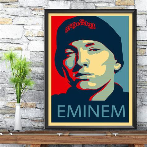 Eminem Poster Hip Hop Poster Wall Art Minimalist Decor Wall Etsy