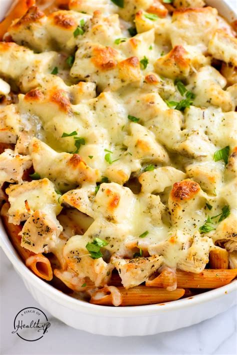 Chicken Pasta Bake Simple Delicious Dinner A Pinch Of Healthy