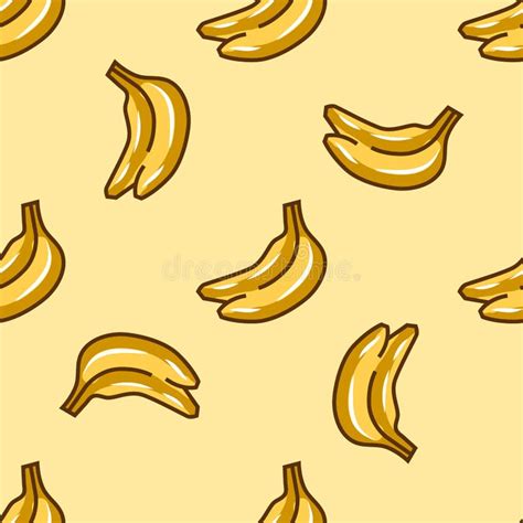 Banana Seamless Pattern Vector Illustration Stock Vector Illustration
