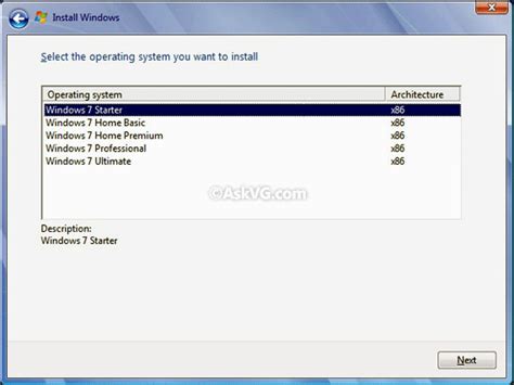 How To Choose Desired Windows 7 Edition Version During Setup Askvg