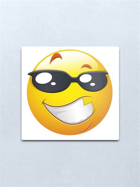 Cool Smiley Face Emoticon Metal Print For Sale By Allovervintage