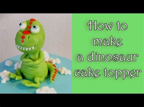 Shop cake toppers and supplies here How to make a fondant dinosaur cake topper tutorial / Jak ...
