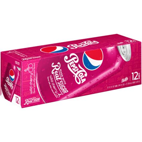 Pepsi Real Sugar Wild Cherry Soda 12 Cans 12 Fl Oz Ralphs