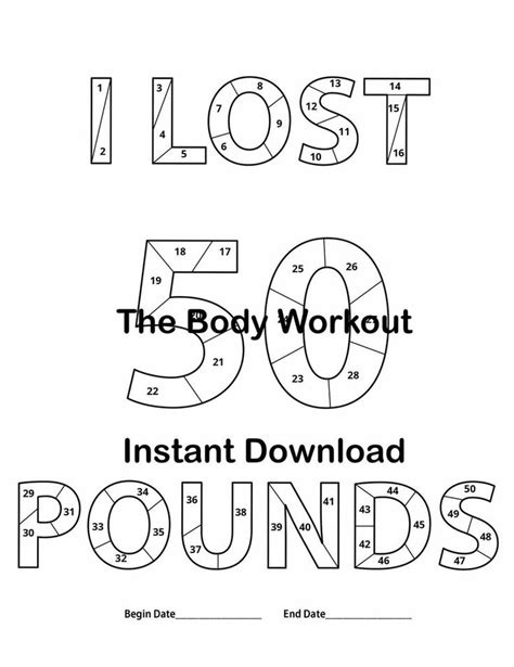 Free Printable Weight Loss Colouring Chart