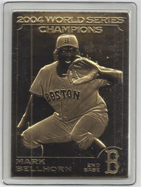 Mark Bellhorn 2004 Danbury Mint Sealed 22 Kt Gold Card Boston Red Soxs