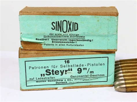 9mm Steyr Ammunition 1930s Era 1 Box