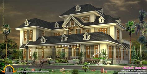 Colonial Mixed With Traditional Home Kerala Home Design And Floor Plans