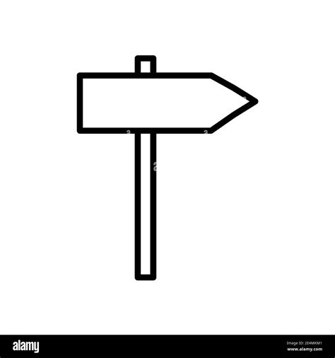 Signpost Street Vector Illustration Road Arrow Symbol Isolated On