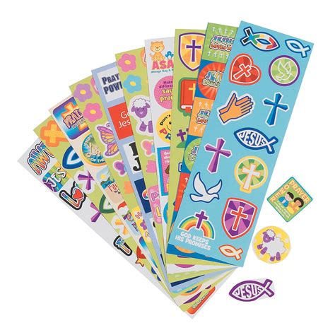 Religious Sticker Assortment 100 Sheets Stationery 100 Pieces