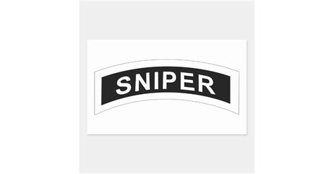 Sniper Tab White And Black Rectangular Sticker