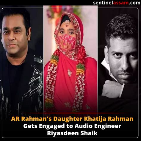 Ar Rahmans Eldest Daughter Khatija Rahman Got Engaged With Riyasdeen