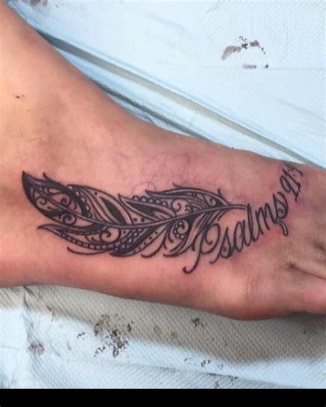 Psalms 914 Feather Tattoos Piercing Tattoo Meaningful Tattoos