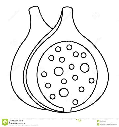 Figs Icon Outline Style Stock Vector Illustration Of Delicious 89246881