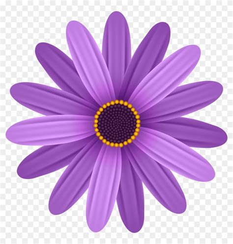 Purple Flower Transparent Png Clip Art Image Png Download 6989x7000