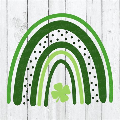 St Patricks Day Svg Shamrock Svg Boho Rainbow Svg St Etsy