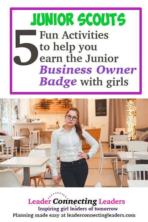 5 Fun Activities To Earn The Junior Business Owner Badge Leader