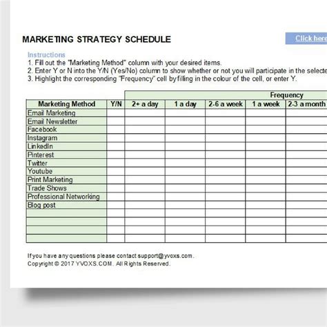 Marketing Schedule And Calendar Yvoxs