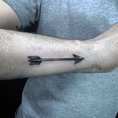 Guys Small Arrow Tattoo Design Ideas On Side Of Forearm Mens Arrow