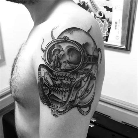 Made this a year and half ago.i still look at it everyday at the mirror! 40 Scuba Diving Tattoo Designs For Men - Diver Ink Ideas