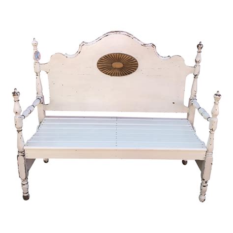 Watch for a bed sale at target.com to get the most value for what you spend. Repurposed Headboard and Footboard Bench | Chairish