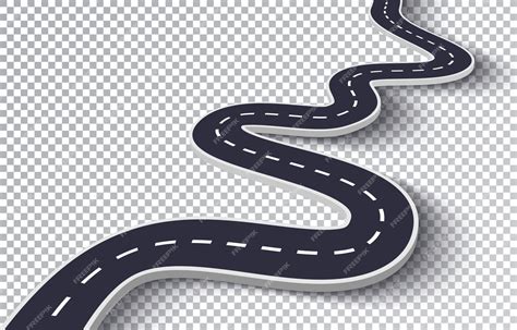 Premium Vector Winding Road Isolated Transparent Special Effect