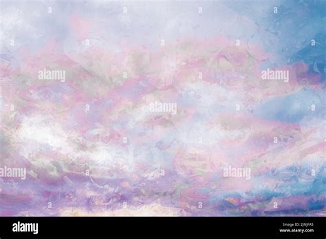 Abstract Watercolor Background Painted In White Blue Pink Gray