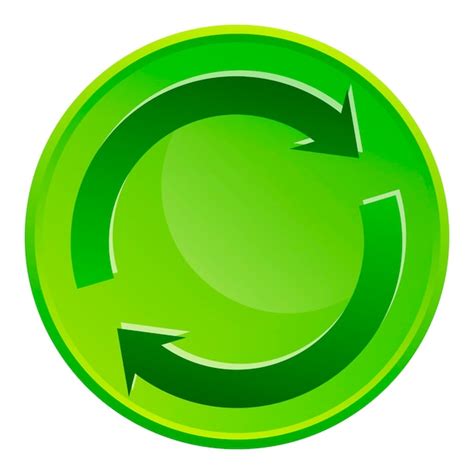 Premium Vector Green Recycle Sign Eco Design