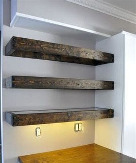 The bonus with this light. Cantilever Shelves. LED light bellow shelve. | Floating shelves diy, Wood floating shelves ...