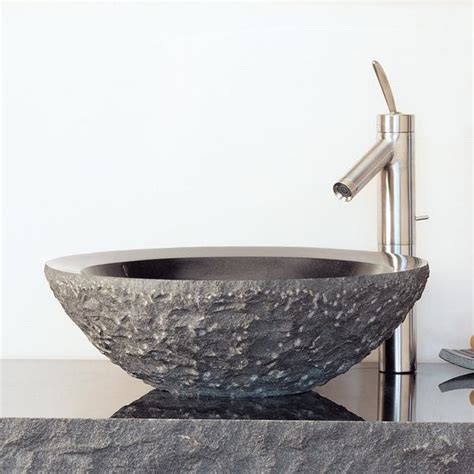 Use kitchen and bath authority hot coupon towards your purchase! Chiseled Beveled Round Sink | Modern Stone Vessel | Stone ...