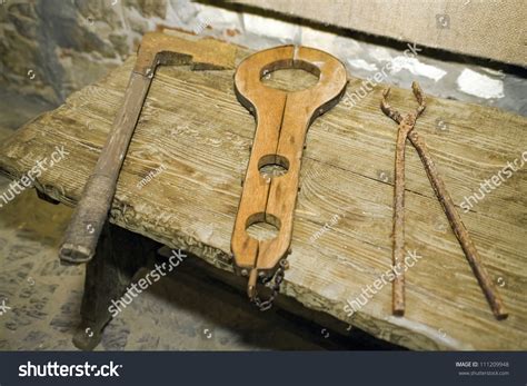 Dark Middle Ages Tools Torture Dungeon Stock Photo