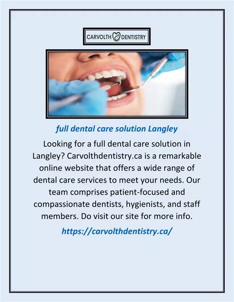 Ppt Full Dental Care Solution Langley Carvolthdentistryca