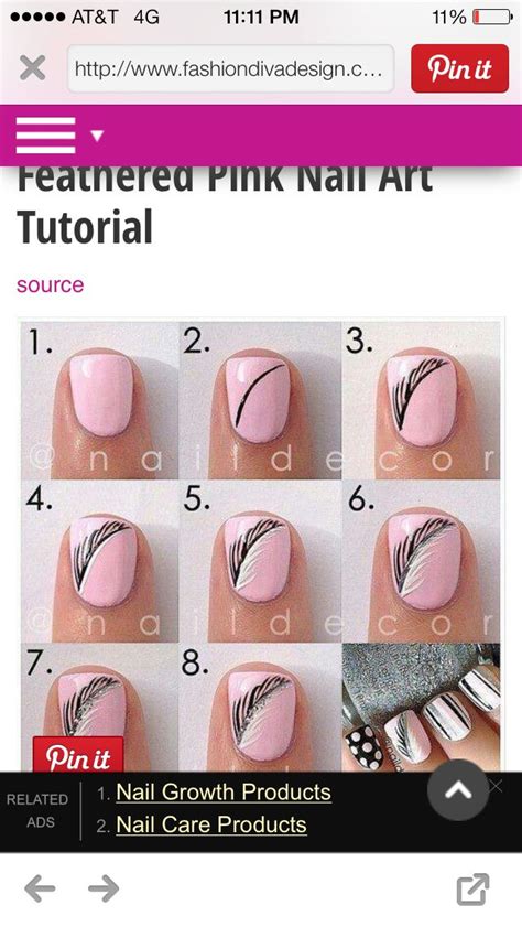 Pin By Melanie Camacho On Nailness Feather Nails Feather Nail Art