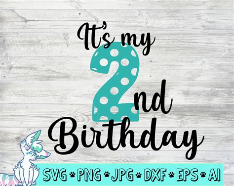 2nd Birthday Svg Second Birthday Svg Girls 2nd Birthday Svg Etsy