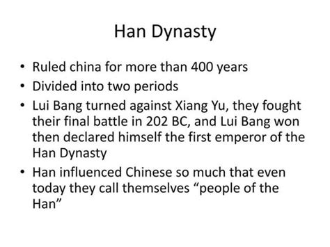 Han Dynasty Ppt