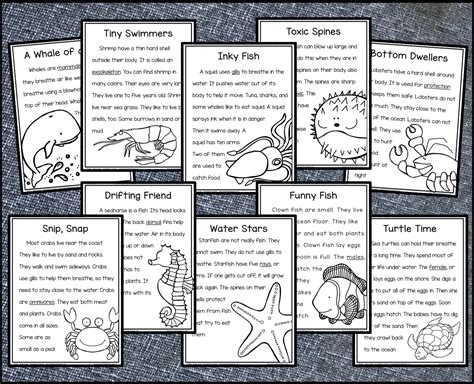 Ocean Themed Reading Comprehension Pack Plus A Free Download The