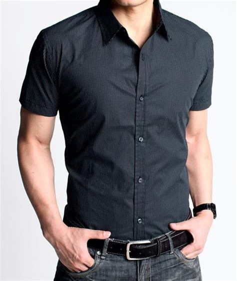 wholesale mens business casual short sleeve shirt mens fashion shirts free shipping by china