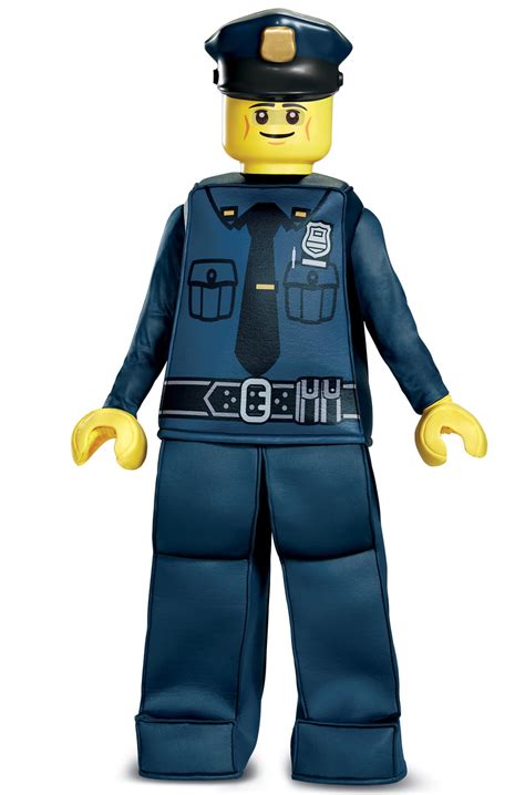 Disguise Lego Police Officer Prestige Costume Blue Medium 7 8