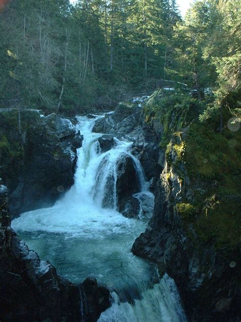 Little Qualicum Falls Vancouver Island Beautiful Waterfalls Ocean